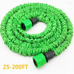 Watering Equipments Magic Hose Flexible Expandable Garden Reels Water Pipe Quick Connector Valve Blue Green US/EU 25FT-200FT