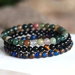 Strand Morebetter Natural Stone Bracelet Set For Women Girls Multicolor Handmade Agate Phoenix Lapis Lazuli