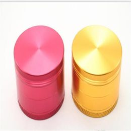 Smoking Accessories Pure Color Cigarette Breaking Device of Aluminum Alloy 63MM Four Layer Flat Plate Mill