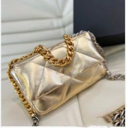 Classic Mini Flap Bags Colorful Multicolor Laser Genuine Leather Handbags Gold Silver Metal Chain Crossbody Bag Luxurys Designer Shoulder Bag 20 CM