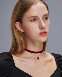 Choker 2023 Sexy Trendy Gothic Black Velvet Necklace Love Female Gift Necklaces For Women