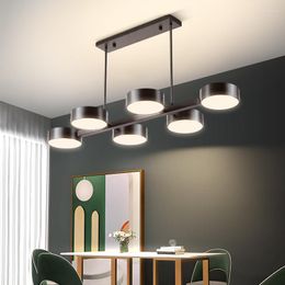 Pendant Lamps Macaroon Dining Room Chandelier Modern Simple Household Light In The Bedroom Elegant Appearance LED Living Lamp