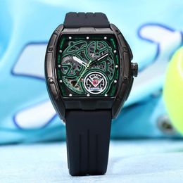 Wristwatches CASIMA Fashion Mens Mechanical Cool Sport Wrist Watches Silicone Band Waterproof Student CS2164