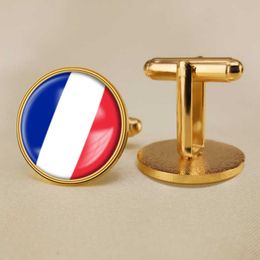 French Flag Cufflinks National Flag Cufflinks of All Countries in the World Suit Button Suit Decoration for Party Gift Crafts