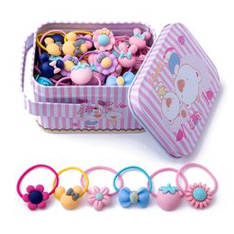 حقائب الظهر 40pcslot Girls Hair Accessories Box Box Flugy Clip Bows Bows Band Band Bands For Kids 230213