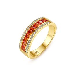 New Fashion Super Sparkling Colour Zircon Women Ring Jewellery European Trend Women Plated 18k Gold S925 Silver High end Ring for Wedding Party Valentine's Day Gift SPC
