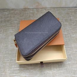 Women Wallets Men Long Purse Fashion Lady Clutch bag High Quality Double zipper Card holder With Gift Box340F