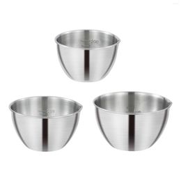 Bowls 304 Stainless Steel Dish Bowl Cooking Baking Accessory Salad With Scale For Kitchen