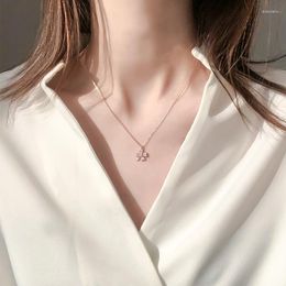 Pendant Necklaces Four-leaf Clover Clavicle Chain Necklace For Party Fine Jewellery Accessories Temperament Women