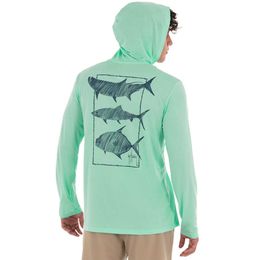 Outdoor T-Shirts Reef Reel Fishing Apparel Summer Outdoor Long Sleeve Tshirt With Hood Sun Protection Breathable Angling Clothing Homme Peche J230214
