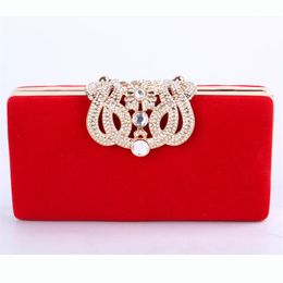 Factory Retaill Whole brand new handmade perfect velour evening bag clutch with satin for wedding banquet party pormMore colo287s