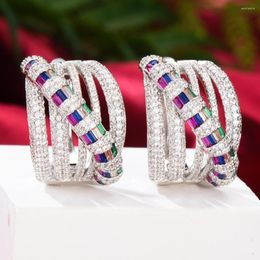 Hoop Earrings GODKI Fashion Jewelry Brand Crossover For Women Copper Micro CZ Pave Cubic Zirconia Dubai Bridal 2023