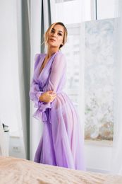 Bridesmaid Dress Colorful Bridal V-neck Full-sleeve Bathrobe Women Lingerie Nightgown Pajamas Sleepwear Women's Gowns Housecoat