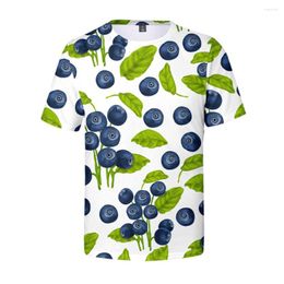 Men's T Shirts Fruit 3D Digital Printing Summer Adult Short-sleeved T-shirt Support Customization