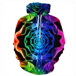 Men's Sweaters Hooded Sweater Coat Men Women Knitwear Pockets Autumn Winter 3D Colourful Printing Sweatshirt Oversized Hoodies