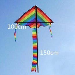 Wholesale Outdoor Long Tail Rainbow Kite Children Flying Toys Is Come With 30M Line