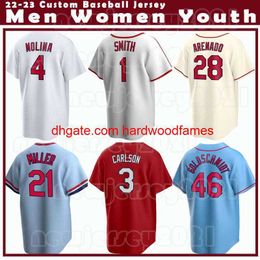 Baseball Jersey Yadier Molina Nolan Arenado Paul Goldschmidt Paul DeJong Ozzie Smith Adam Wainwright Albert Pujols Andrew Knizner Lars Nootbaar