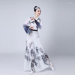 Stage Wear Classical Dance Costumes Female Adult Elegant Chinese Ink Clothing National Performance Folk Clothes TA1299
