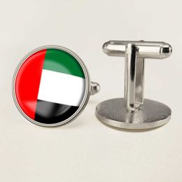 United Arab Emirates Flag Cufflinks World Flag Cufflinks Suit Button Suit Decoration for Party Gift Crafts