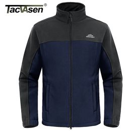 Mens Jackets TACVASEN Winter Windproof Military Warm Fleece Tactical Work Thermal Coat Outdoor Windbreaker Males 230213