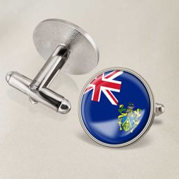 Pitcairn Islands Flag Cufflinks World Flag Cufflinks Suit Button Suit Decoration for Party Gift Crafts