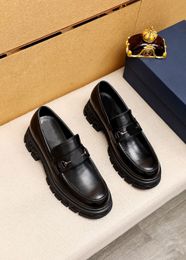 2023 Mens Dress Shoes Designer Office Oxfords Business Formal Genuine Leather Platform Formal Brand Party Wedding Flats Casual Loafers Size 38-45