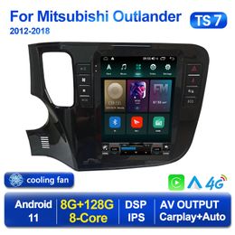 Car dvd Radio Multimedia Player Android 11 For Mitsubishi Outlander 3 GF0W GG0W 2012-2018 Tesla Style Carplay GPS Navigation Stereo