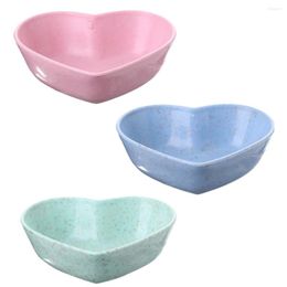 Bowls Cute Condiment Dishes Snack Serving Dipping Bowl Heart Shape Sauce Dish Seasoning Kitchen Tableware Pink/Blue/Green