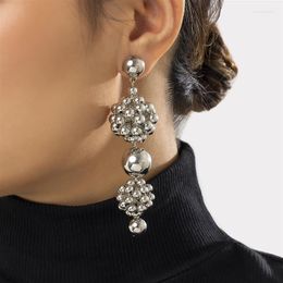 Dangle Earrings Statement Metallic Strands Balls Drop For Women 2023 Large Earings