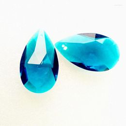 Chandelier Crystal 100pcs/lot 38mm Zircon Blue Faceted Pear Pendants For Parts/wedding/party Hanging Prisms Decor