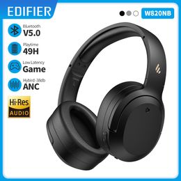 Cell Phone Earphones EDIFIER W820NB ANC Wireless Headphones Bluetooth Headsets Hi Res Audio 5 0 40mm Driver Type C Fast Charge Hybrid 230214