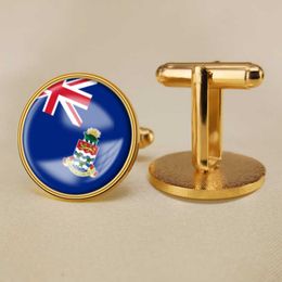 Cayman Islands Flag Cufflinks World Flag Cufflinks Suit Button Suit Decoration for Party Gift Crafts