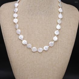 Pendant Necklaces 11-12mm Natural Pearl Beads Necklace White Bead For Women Making DIY Jewerly Accessories Party Gift