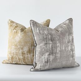 Pillow /Decorative 45X45cm Modern Champagne/grey Jacquard Cover Covers Backrest Throw Pillowcase