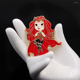 Brooches Movie Red Witch Enamel Pins Brooch Personality Fashion Backpack Clothes Badge Jewellery Accessories Christmas Gift
