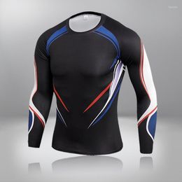 Men's T Shirts Mens Sport Running Compression Leggings Rashguard Quick Dry Shirt Gym Fitness T-shirts Tights Training For Men Trouser