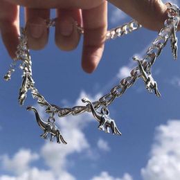Choker Lolita Necklace Jewellery Harajuku Collarbone Chain Retro JK Simple Street Personality Dinosaur