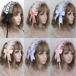 Party Supplies Original Handmade Antique Doll Bnt Wine Red/pink/black Lolita Headdress Hair Band Kc