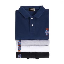 Men's Polos BEAR Men's Polo Shirts Embroidered Teddy Short Sleeve T-Shirts Fashion Lapel Tops Summer Trendy Brand Clothing | 8419