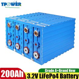 16PCS 3.2V 200Ah LiFePO4 Battery Pack DIY 12V 24V Motorcycle Electric Car Solar boat EV RV Inverter Battery EU US TAX FREE