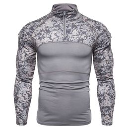 Mens TShirts Tactical Camouflage Athletic Tshirts Long Sleeve Men Military Clothing Combat Shirt Assault Army Costume 230214
