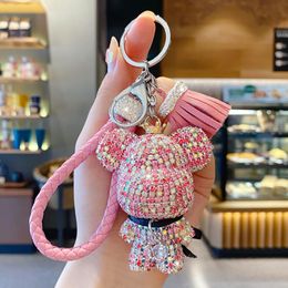 Creative Crown Diamond Cute Bear keychain Car Fragrance Perfume Clip Air Bears Aroma Car Decoration Air Fresher Decoration Accessories