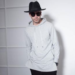 Men's Hoodies Long Men In Winter Over-the-knee Cashmere Thick Wear Hooded Jacket Loose Fashion