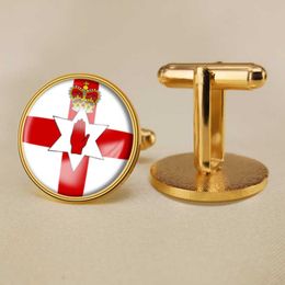 Northern Ireland Flag Cufflinks World Flag Cufflinks Suit Button Suit Decoration for Party Gift Crafts
