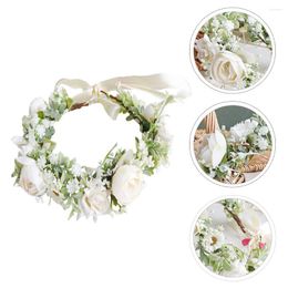 Decorative Flowers Flower Hair Accessories Floral Pearl Decor Carole Baskin Infant Headbands Wedding Decoration Ring Wreath