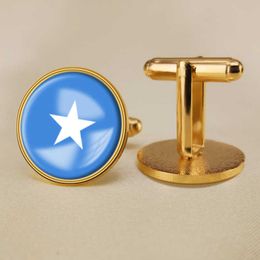 Somali Flag Cufflinks National Flag Cufflinks of All Countries in the World Suit Button Suit Decoration for Party Gift Crafts