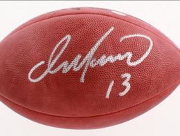 Marino Polamalu Payton KELCE MAHOMES Barkley MANNING WITTEN Autographed Signed signatured signaturer auto Autograph Collectable football ball