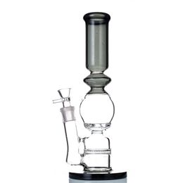 Glass Bong Smoke Bongs Water Pipe Smoking Pipes Dabber Rig Oil Tubes Filitre Inside 11.8 Inch 5mm Thickness 19mm Male Bowls huge bangs