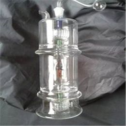 Three-layer glass cigarette kettle Bongs Oil Burner Pipes Water Pipes Glass Pipe Oil Rigs Smoking Free Shipping