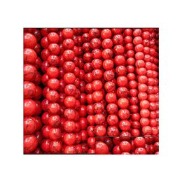 Stone 4Mm 6Mm 8Mm 10Mm 12Mm Bk Natural Red Stones Round Spacer Loose Beads For Necklace Bracelet Charms Jewellery Making Drop D Dhgarden Dhiao